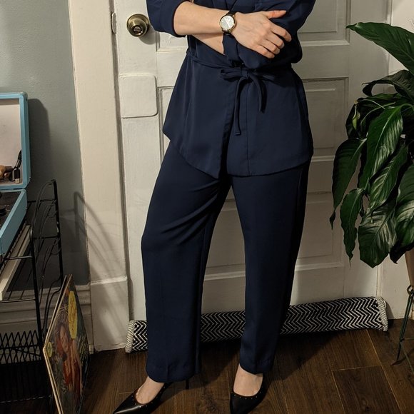 Vintage Navy Petite Sophisticate Power Suit 4P 2P - Picture 4 of 10